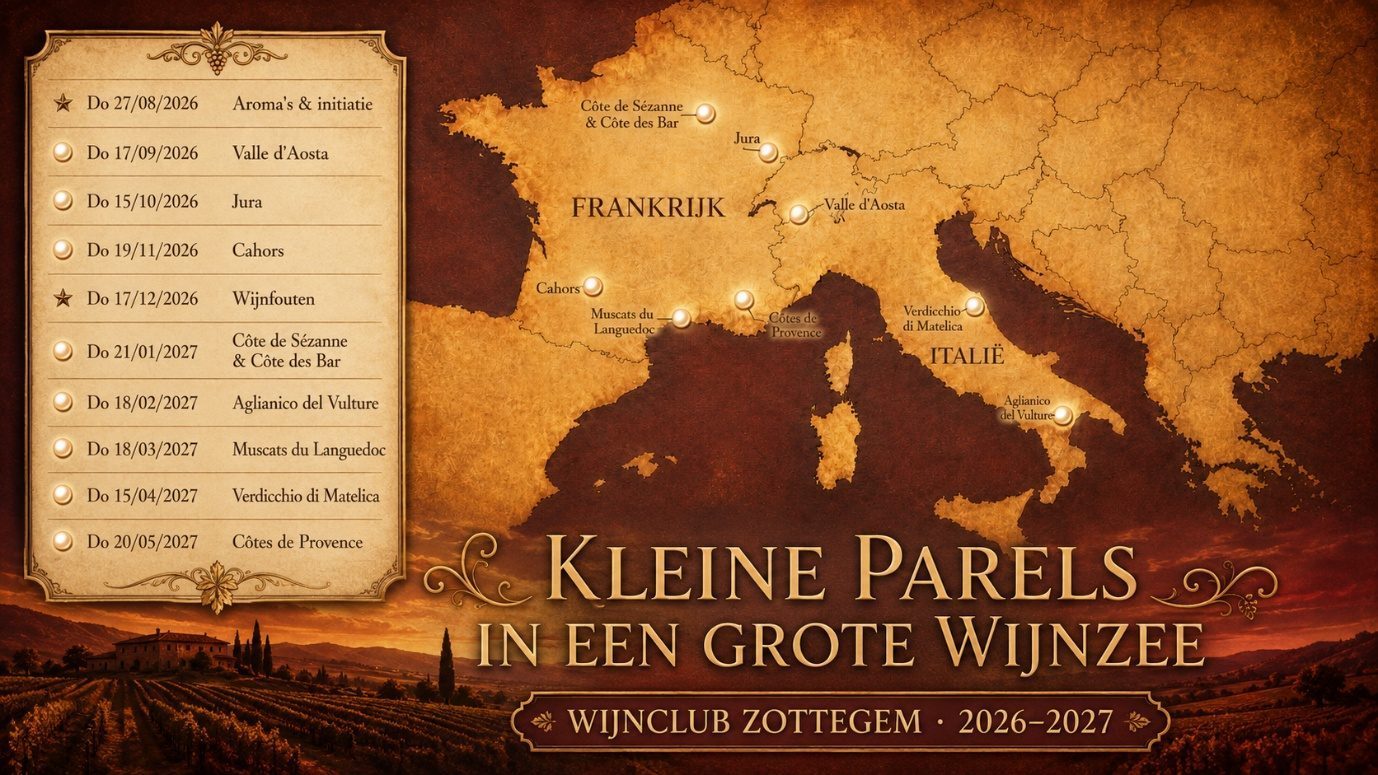 Kleine parels in een grote wijnzee: kaart met het programma 2026-2027